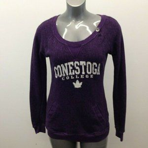 Conestoga College Sweatshirt Women's Medium Purple